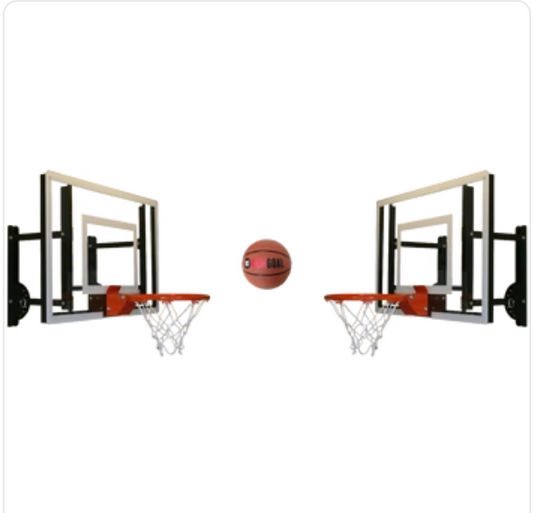 RAMGOAL Wall Mounted Mini Basketball Hoop Full Court