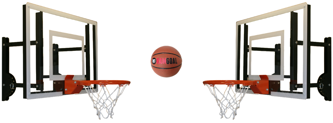 RAMGOAL Wall Mounted Mini Basketball Hoop Full Court