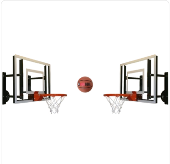 RAMGOAL Wall Mounted Mini Basketball Hoop Full Court