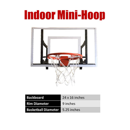 RAMGOAL Wall Mounted Mini Basketball Hoop Full Court